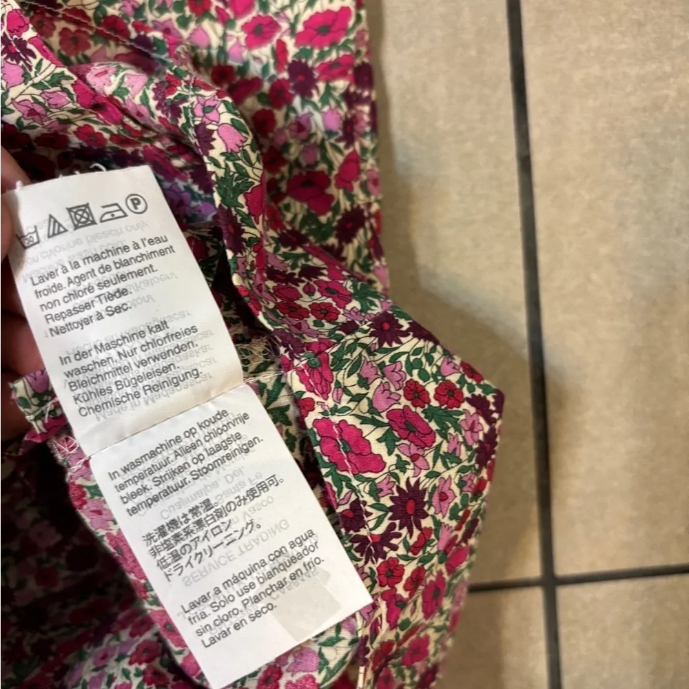 J crew Liberty fabric collab Floral Button-Up Shirt preppy size 00 - Picture 4 of 8